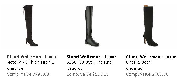 stuart weitzman 5050膝上靴，56折買到歐美穿搭必備的顯瘦鞋履單品！