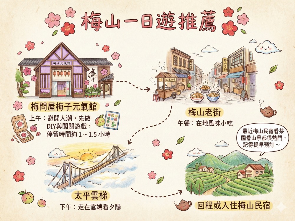 【梅問屋梅子元氣館】嘉義免費觀光工廠推薦，免門票也能玩翻！一年四季梅酒梅醋DIY體驗，必買梅酒、酸梅湯、梅粉、梅乾