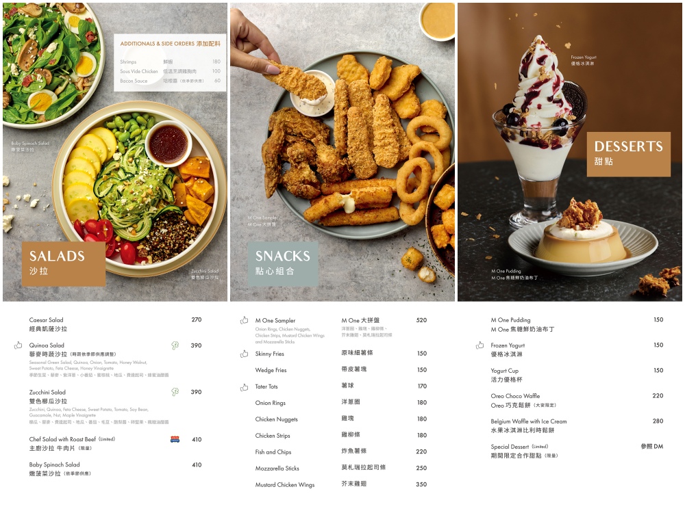 台北市信義區美食推薦 Ｍ one Cafe A11，都市叢林裡的渡假風質感早午餐，咖啡可無限續杯！（內附菜單）