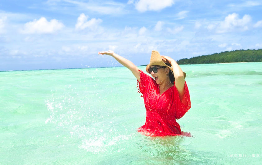 關島比基尼島Bikini Island Club水上活動一日遊，拍海上鞦韆美照、玩浮潛、看海豚，還有刺激的水上摩托車與香蕉船